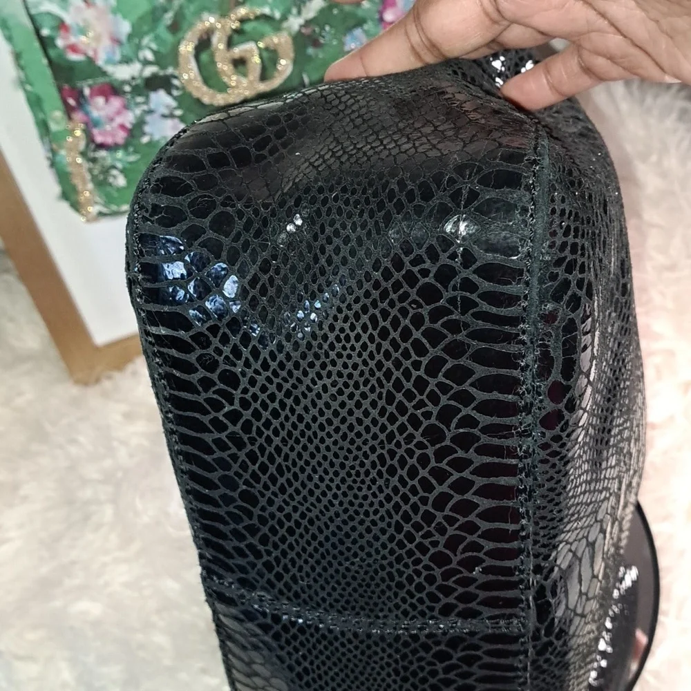 Michael Kors Snakeskin Embossed  Shoulder Bag - Picture 12 of 15